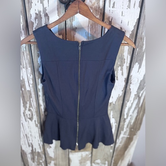 My Tribe Leather Front Full zip back Sleeveless Top Size Extra Small Black - Picture 10 of 10